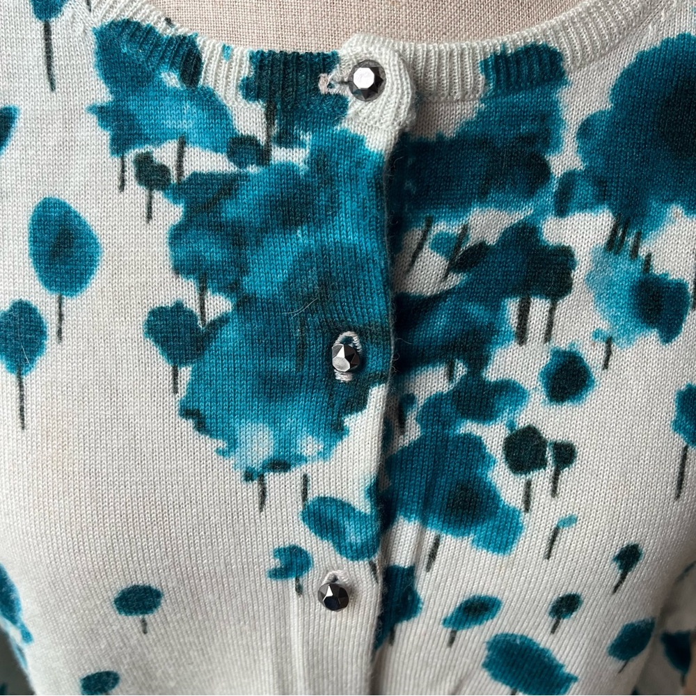 Calvin Klein Abstract Tree Print Cardigan, Size L - Picture 6 of 13